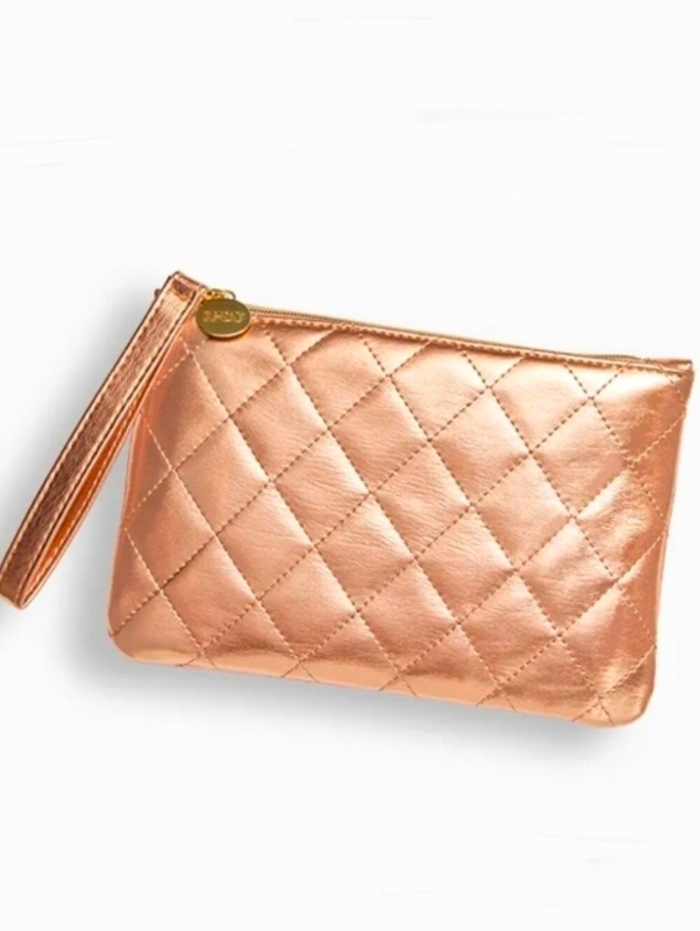 Metallic Gold Quilted Cosmetic Bag / Clutch BNIB